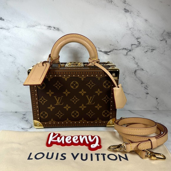 Louis Vuitton Petite Valise Trunk Bag Monogram LV box Purse Crossbody/Tote - Picture 2 of 16